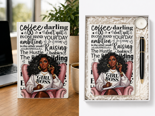 Notitieboek A5 Cadeauset – Girl Boss – Cadeau voor Vrouw